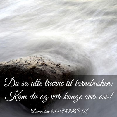 Picture 03 - Dommerne 9:14 NORSK - Da sa alle trærne til tornebusken: Kom du og - Bible Verse Picture