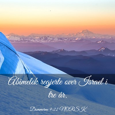 Picture 03 - Dommerne 9:22 NORSK - Abimelek regjerte over Israel i tre - Bible Verse Picture