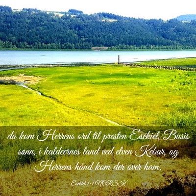 Picture 03 - Esekiel 1:3 NORSK - da kom Herrens ord til presten Esekiel, Busis - Bible Verse Picture