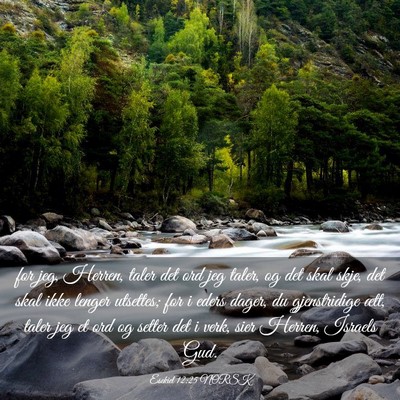 Picture 03 - Esekiel 12:25 NORSK - for jeg, Herren, taler det ord jeg taler, og det - Bible Verse Picture