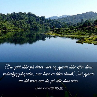 Picture 03 - Esekiel 16:47 NORSK - Du gikk ikke på deres veier og gjorde ikke efter - Bible Verse Picture