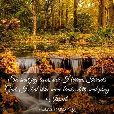 Picture 03 - Esekiel 18:3 NORSK - Så sant jeg lever, sier Herren, Israels Gud, I - Bible Verse Picture