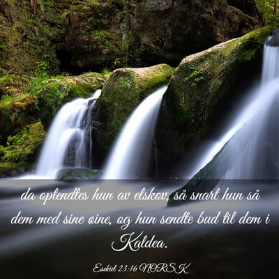 Picture 03 - Esekiel 23:16 NORSK - da optendtes hun av elskov, så snart hun så dem - Bible Verse Picture