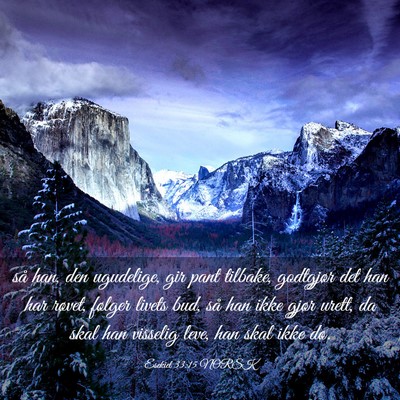 Picture 03 - Esekiel 33:15 NORSK - så han, den ugudelige, gir pant tilbake, - Bible Verse Picture