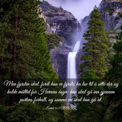 Picture 03 - Esekiel 44:3 NORSK - Men fyrsten skal, fordi han er fyrste, ha lov til - Bible Verse Picture