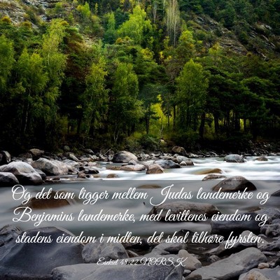 Picture 03 - Esekiel 48:22 NORSK - Og det som ligger mellem Judas landemerke og - Bible Verse Picture