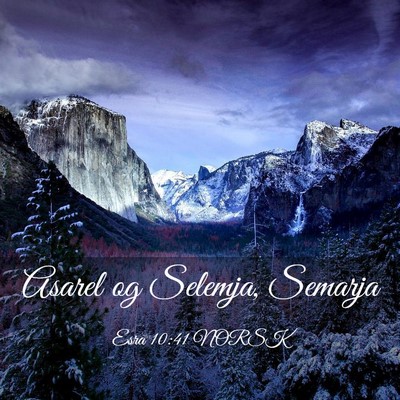 Picture 03 - Esra 10:41 NORSK - Asarel og Selemja, - Bible Verse Picture
