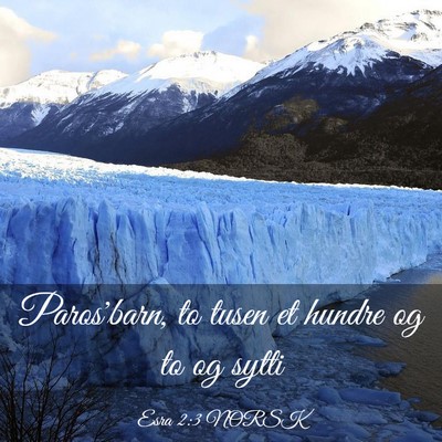 Picture 03 - Esra 2:3 NORSK - Paros'barn, to tusen et hundre og to og - Bible Verse Picture