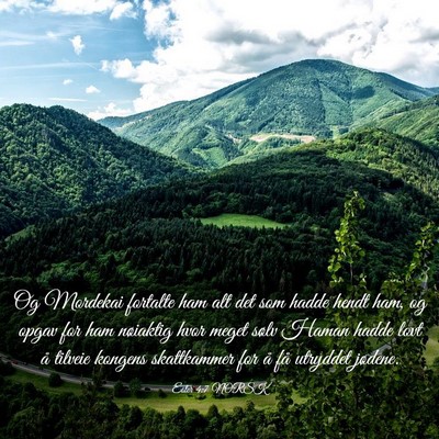Picture 03 - Ester 4:7 NORSK - Og Mordekai fortalte ham alt det som hadde hendt - Bible Verse Picture
