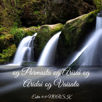Picture 03 - Ester 9:9 NORSK - og Parmasta og Arisai og Aridai og - Bible Verse Picture
