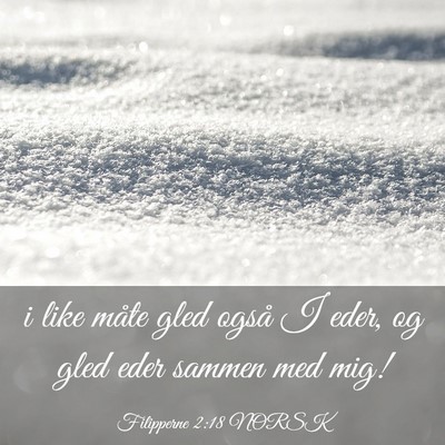 Picture 03 - Filipperne 2:18 NORSK - i like måte gled også I eder, og gled eder - Bible Verse Picture