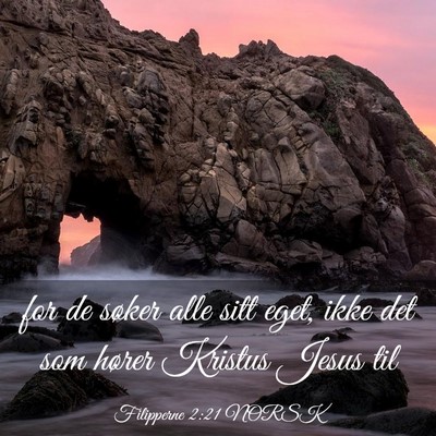 Picture 03 - Filipperne 2:21 NORSK - for de søker alle sitt eget, ikke det som hører - Bible Verse Picture