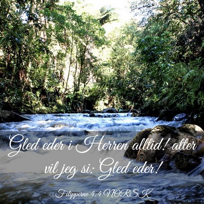 Picture 03 - Filipperne 4:4 NORSK - Gled eder i Herren alltid! atter vil jeg si: Gled - Bible Verse Picture