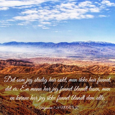 Picture 03 - Forkynneren 7:28 NORSK - Det som jeg stadig har søkt, men ikke har - Bible Verse Picture