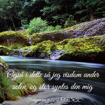 Picture 03 - Forkynneren 9:13 NORSK - Også i dette så jeg visdom under solen, og stor - Bible Verse Picture