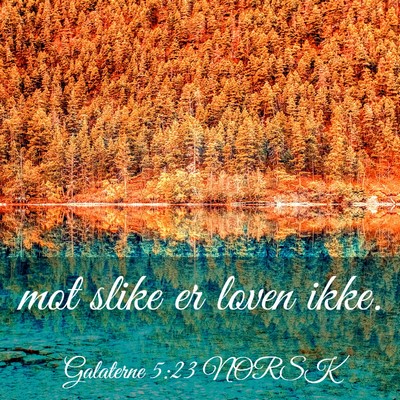 Picture 03 - Galaterne 5:23 NORSK - mot slike er loven - Bible Verse Picture