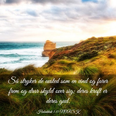 Picture 03 - Habakkuk 1:11 NORSK - Så stryker de avsted som en vind og farer frem - Bible Verse Picture