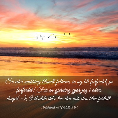 Picture 03 - Habakkuk 1:5 NORSK - Se eder omkring blandt folkene, se og bli - Bible Verse Picture
