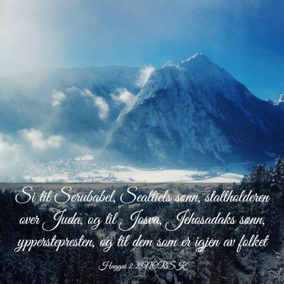 Picture 03 - Haggai 2:2 NORSK - Si til Serubabel, Sealtiels sønn, stattholderen - Bible Verse Picture