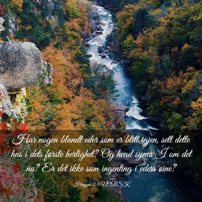 Picture 03 - Haggai 2:3 NORSK - Har nogen blandt eder som er blitt igjen, sett - Bible Verse Picture
