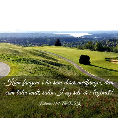 Picture 03 - Hebreerne 13:3 NORSK - Kom fangene i hu som deres medfanger, dem som - Bible Verse Picture