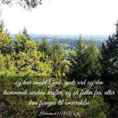 Picture 03 - Hebreerne 6:5 NORSK - og har smakt Guds gode ord og den kommende - Bible Verse Picture