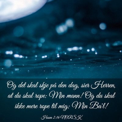Picture 03 - Hosea 2:16 NORSK - Og det skal skje på den dag, sier Herren, at du - Bible Verse Picture