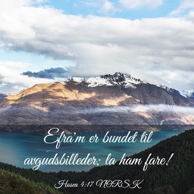 Picture 03 - Hosea 4:17 NORSK - Efra'm er bundet til avgudsbilleder; la ham - Bible Verse Picture