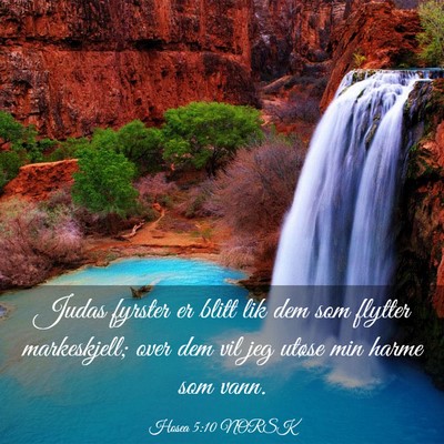 Picture 03 - Hosea 5:10 NORSK - Judas fyrster er blitt lik dem som flytter - Bible Verse Picture