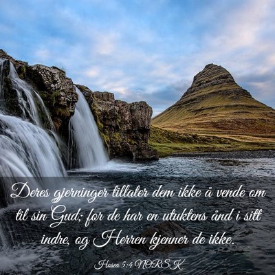 Picture 03 - Hosea 5:4 NORSK - Deres gjerninger tillater dem ikke å vende om - Bible Verse Picture