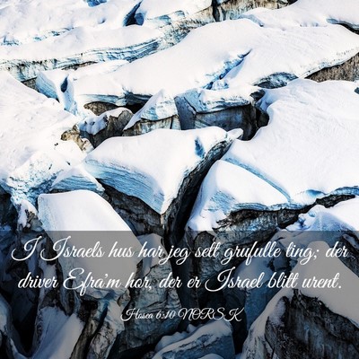 Picture 03 - Hosea 6:10 NORSK - I Israels hus har jeg sett grufulle ting; der - Bible Verse Picture