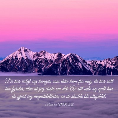 Picture 03 - Hosea 8:4 NORSK - De har valgt sig konger, som ikke kom fra mig, de - Bible Verse Picture