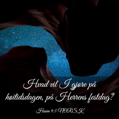 Picture 03 - Hosea 9:5 NORSK - Hvad vil I gjøre på høitidsdagen, på Herrens - Bible Verse Picture