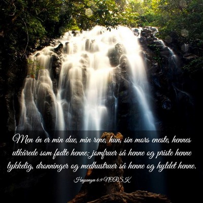 Picture 03 - Høysangen 6:9 NORSK - Men én er min due, min rene, hun, sin mors - Bible Verse Picture