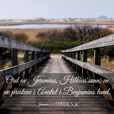 Picture 03 - Jeremia 1:1 NORSK - Ord av Jeremias, Hilkias'sønn, en av prestene i - Bible Verse Picture
