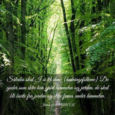 Picture 03 - Jeremia 10:11 NORSK - Således skal I si til dem: {hedningefolkene} De - Bible Verse Picture