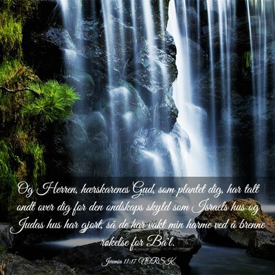 Picture 03 - Jeremia 11:17 NORSK - Og Herren, hærskarenes Gud, som plantet dig, har - Bible Verse Picture