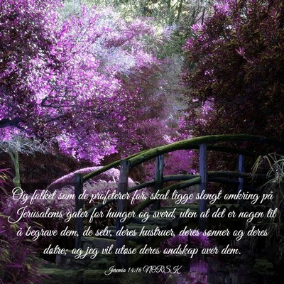 Picture 03 - Jeremia 14:16 NORSK - Og folket som de profeterer for, skal ligge - Bible Verse Picture