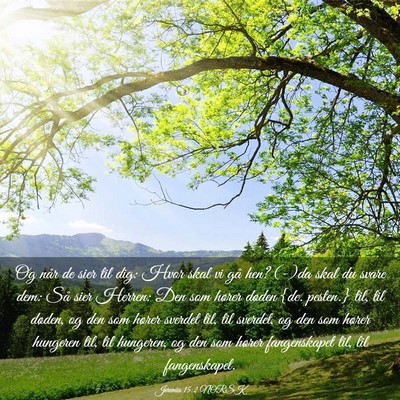 Picture 03 - Jeremia 15:2 NORSK - Og når de sier til dig: Hvor skal vi gå hen? - Bible Verse Picture