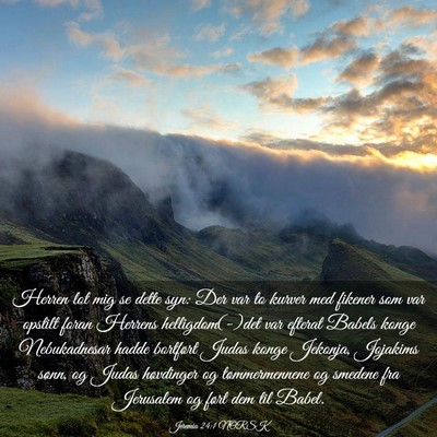 Picture 03 - Jeremia 24:1 NORSK - Herren lot mig se dette syn: Der var to kurver - Bible Verse Picture