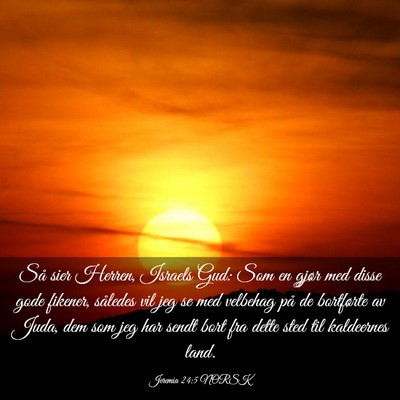 Picture 03 - Jeremia 24:5 NORSK - Så sier Herren, Israels Gud: Som en gjør med - Bible Verse Picture
