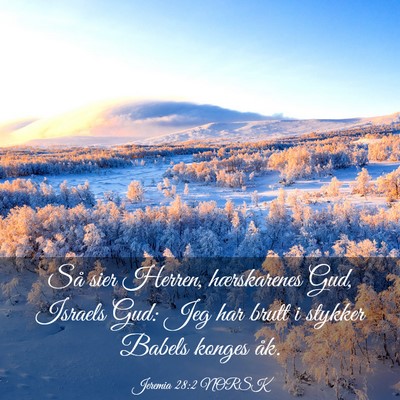 Picture 03 - Jeremia 28:2 NORSK - Så sier Herren, hærskarenes Gud, Israels Gud: - Bible Verse Picture