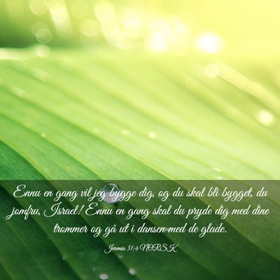Picture 03 - Jeremia 31:4 NORSK - Ennu en gang vil jeg bygge dig, og du skal bli - Bible Verse Picture