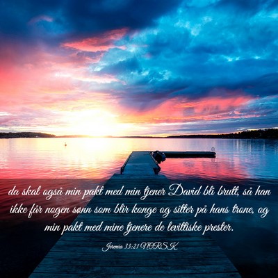 Picture 03 - Jeremia 33:21 NORSK - da skal også min pakt med min tjener David bli - Bible Verse Picture