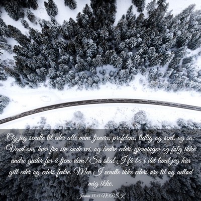 Picture 03 - Jeremia 35:15 NORSK - Og jeg sendte til eder alle mine tjenere, - Bible Verse Picture