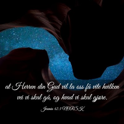 Picture 03 - Jeremia 42:3 NORSK - at Herren din Gud vil la oss få vite hvilken vei - Bible Verse Picture