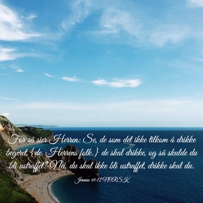 Picture 03 - Jeremia 49:12 NORSK - For så sier Herren: Se, de som det ikke tilkom - Bible Verse Picture