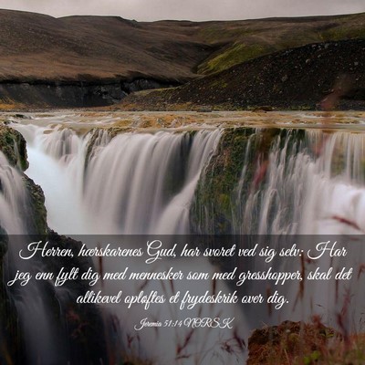 Picture 03 - Jeremia 51:14 NORSK - Herren, hærskarenes Gud, har svoret ved sig - Bible Verse Picture