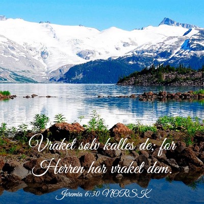 Picture 03 - Jeremia 6:30 NORSK - Vraket sølv kalles de; for Herren har vraket - Bible Verse Picture