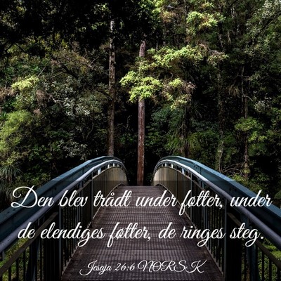 Picture 03 - Jesaja 26:6 NORSK - Den blev trådt under føtter, under de elendiges - Bible Verse Picture
